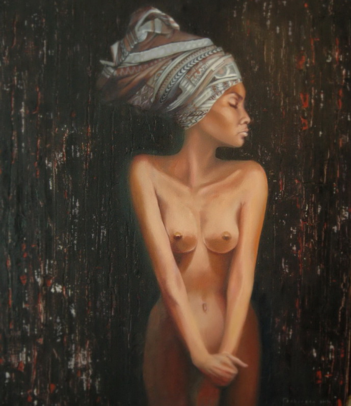 african woman nude exhibit by tonkinson-art