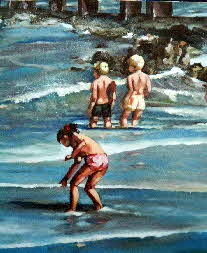 kids on th ebeach by tonkinson-art-001