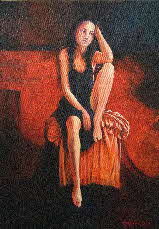 studio model study in red by tonkinson-art studio model study in red by tonkinson-art