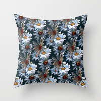 daisy-galore-navy-pillows by Tonkinson