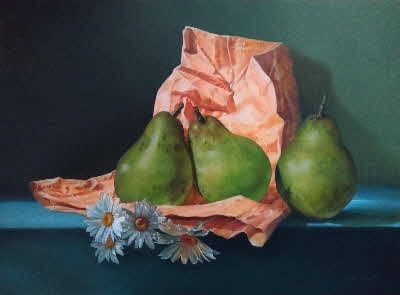 hyper realistic pears by Tonkinson