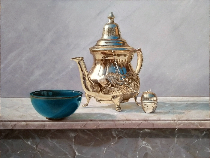 Silver tea pot